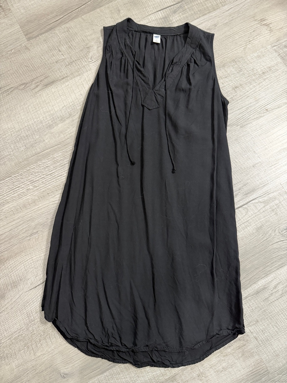 Old Navy Black High-Low Sleeveless Drawstring Skirt
